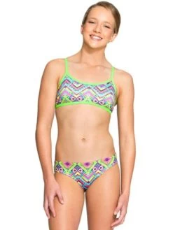 Amanzi-Girls Arcadia Chlorine Resistant Sports Bikini Set