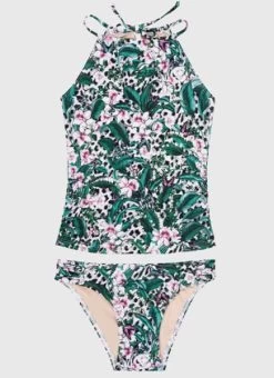 Aqua Blu- Girls Lily Tankini Set