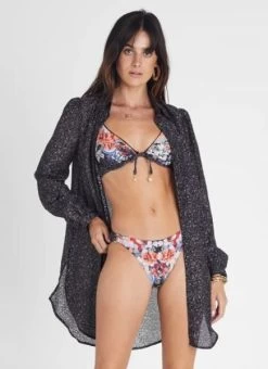 Aqua Blu- Ocelot Odilia Beach SHirt