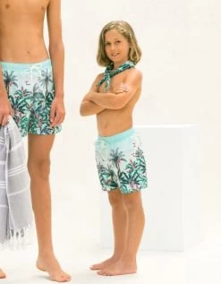 Aqua Blu-Boys Muse Running Short