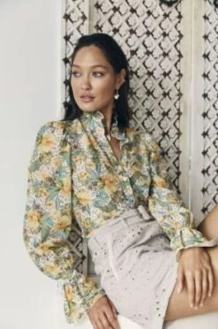 Aqua Blu-Dahlia Charlotte Shirt