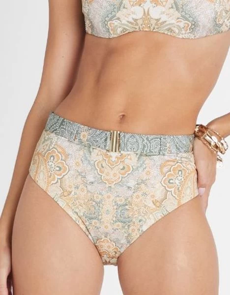 Aqua Blu-Floret Marilyn High Waist Pant 3 Aqua Blu-Floret Marilyn High Waist Pant