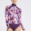 Aqua Blu-Peony Long Sleeve Rash Guard 1 Aqua Blu-Peony Long Sleeve Rash Guard -Swimwear Promotion Store aqua blupeony long sleeve rash guard 11766 600