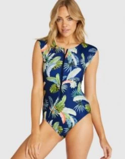 Baku- Kailani Indigo Cap Sleeve Surfsuit