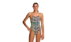 Funkita-Girls Clockwork Orange Diamond Back One Piece