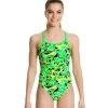 Funkita-Girls Fluro Fracture Diamond Back One Piece -Swimwear Promotion Store funkitagirls fluro fracture diamond back one piece 15822 600