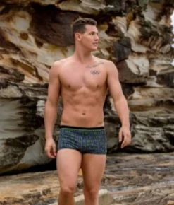 Funky Trunks- Mens Binary Bro XS Square Trunks