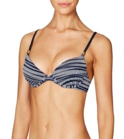 Heidi Klum-Sun Muse U/Wire Clasic Demi Top In Optic Stripe/Black Iris