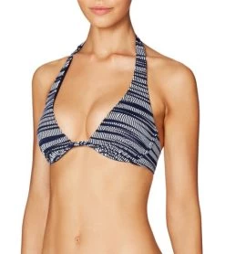Heidi Klum-Sun Muse U/Wire Plunge Halter D/DD Optic Stripe/Black Iris