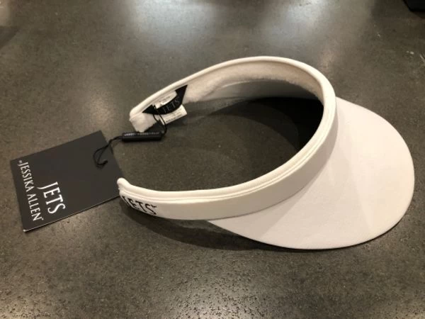 Jets-White Sun Visor 5 Jets-White Sun Visor - Image 3
