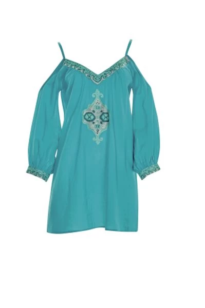 Sunflair- Turquoise Lightness Beach Shirt 4 Sunflair- Turquoise Lightness Beach Shirt - Image 2