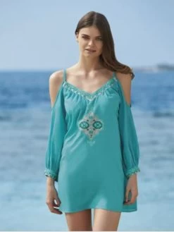Sunflair- Turquoise Lightness Beach Shirt 7 Sunflair- Turquoise Lightness Beach Shirt -Swimwear Promotion Store image 12501 600