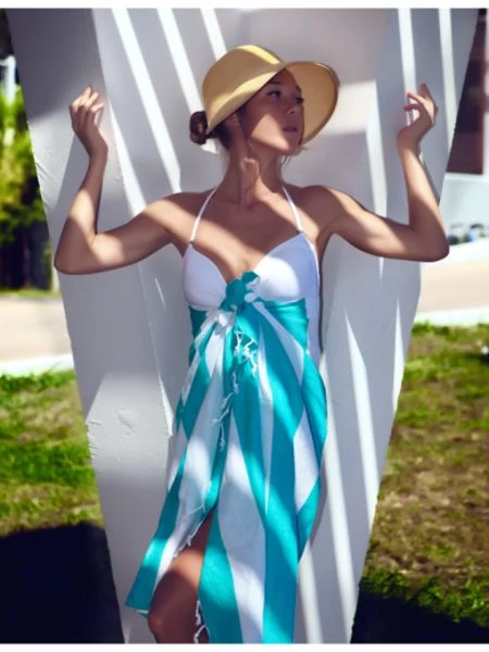 Hammamas- Bold White Turkish Towel 11 Hammamas- Bold White Turkish Towel - Image 9