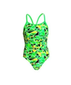 Funkita-Girls Fluro Fracture Diamond Back One Piece -Swimwear Promotion Store image 15826 600