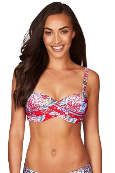 Sea Level- Aztec Rose Twist Front Bandeau Bar Top 4 Sea Level- Aztec Rose Twist Front Bandeau Bar Top - Image 2