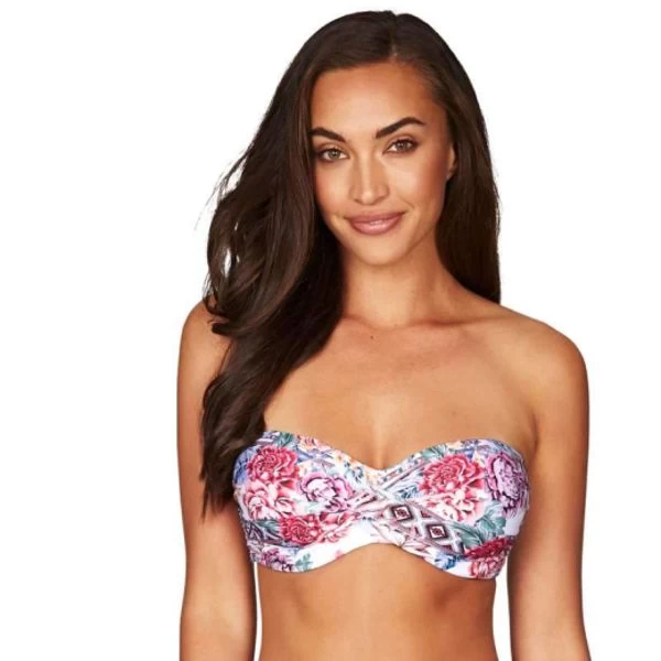 Sea Level- Aztec Rose Twist Front Bandeau Bar Top 6 Sea Level- Aztec Rose Twist Front Bandeau Bar Top - Image 4