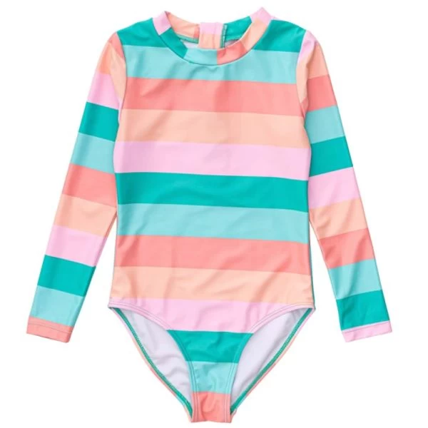 Snapper Rock-Sunset Stripe Sustainable LS Surfsuit 4 Snapper Rock-Sunset Stripe Sustainable LS Surfsuit - Image 2