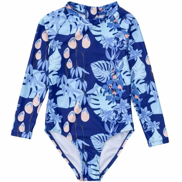Snapper Rock- Girls Mango Tango Sustainable LS Surfsuit 4 Snapper Rock- Girls Mango Tango Sustainable LS Surfsuit - Image 2
