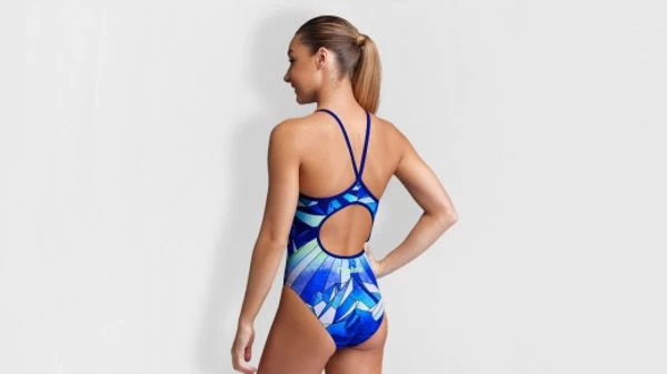 Funkita-Girls Blue Ascent Diamond Back One Piece 4 Funkita-Girls Blue Ascent Diamond Back One Piece - Image 2