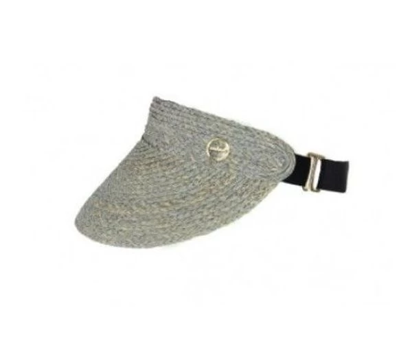 Sundaise-Skye Grey Raffia Visor 4 Sundaise-Skye Grey Raffia Visor - Image 2