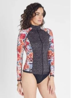 Aqua Blu- Gardenia Hayley Rash Guard -Swimwear Promotion Store image 32125 6021133 600