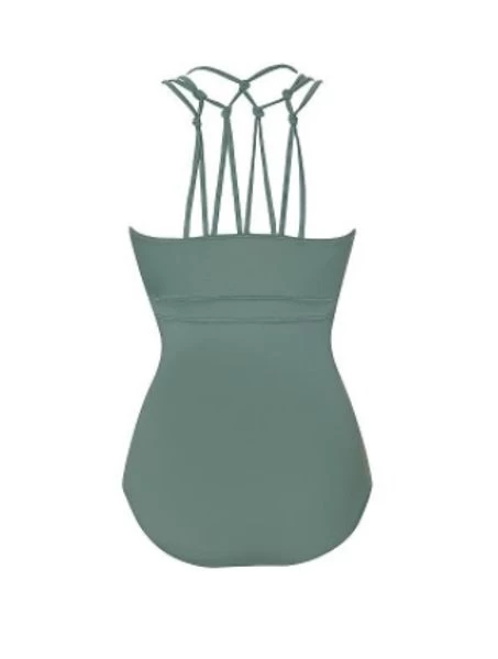 Sunflair-Colour My Life Khaki Knot Back One Piece 5 Sunflair-Colour My Life Khaki Knot Back One Piece - Image 3