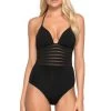 Jets- Parallels Mesh Panelled Plunge Halter One Piece 1 Jets- Parallels Mesh Panelled Plunge Halter One Piece -Swimwear Promotion Store jets parallels mesh panelled plunge halter one piece 6013166 600