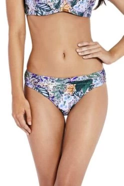 Milea-Cut And Clash Mid Rise Ruche Pant