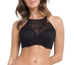 Milea-Modern Romance Lace High Neck E CropTop