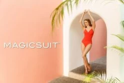 Miraclesuit-Magicsuit-Solids Harper Guava One Piece Swimsuit