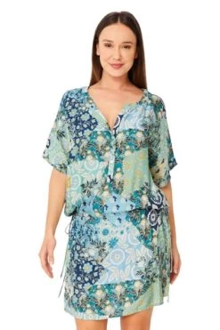 Monte & Lou- Boheme Short Sleeve Shirt Dress