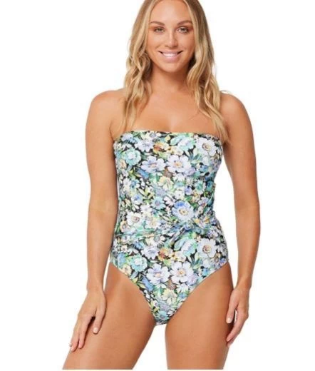 Monte & Lou-Vintage Vacay Scarf Tie Bandeau One Piece 3 Monte & Lou-Vintage Vacay Scarf Tie Bandeau One Piece