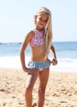 Platypus- Girls Secret Garden Hi Neck Bikini