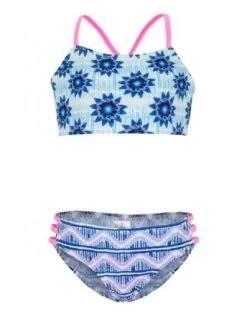 Platypus-Girls Inky Bloom Hi Neck Bikini