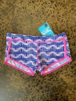 Platypus-Girls Inky Bloom UPF50+ Scoop Boyleg Swimshort