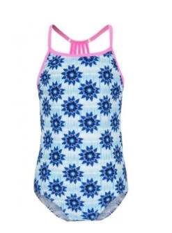 Platypus-Girls Inky Bloom Web Back One Piece Swimsuit