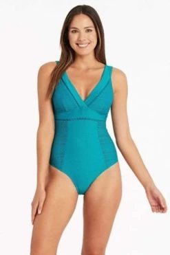 Sea Level- Amazing Lace Cross Front Multifit One Piece