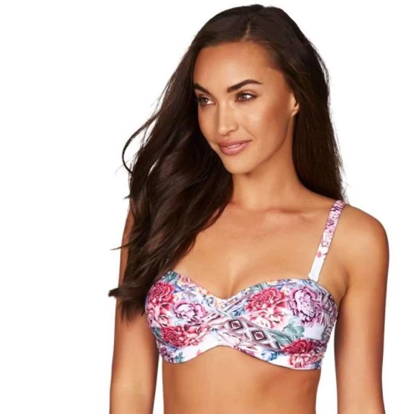 Sea Level- Aztec Rose Twist Front Bandeau Bar Top 3 Sea Level- Aztec Rose Twist Front Bandeau Bar Top