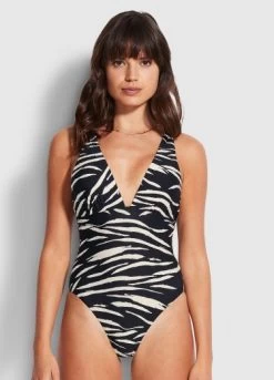 Seafolly- Skin Deep Deep V One Piece