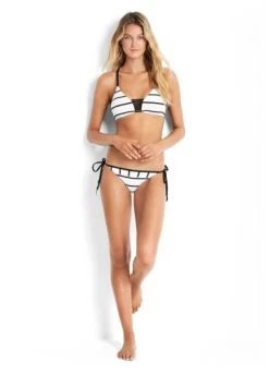 Seafolly-Castaway Stripe Multi Rouleau Bralette & Hipster Pant