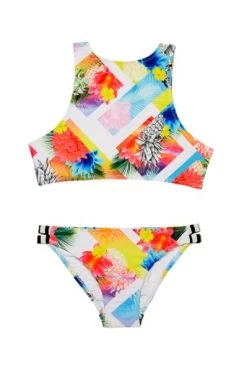 Seafolly-Girls Tropical Splice Zip Tankini