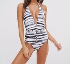 Seafolly-Osaka Stripe Deep V Maillot