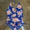 Seafolly-Vintage Wildflower Deep Vee Mailllot Swimsuit -Swimwear Promotion Store seafollyvintage wildflower deep vee mailllot swimsuit 18445 600