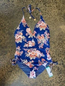 Seafolly-Vintage Wildflower Deep Vee Mailllot Swimsuit