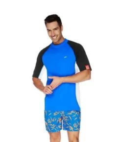Speedo-Mens Split Relax Short Sleeve Sun Top
