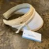 Sundaise-Poppy White Raffia Visor