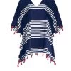Sunflair - Romantic Dreamers Navy White Stripe Poncho