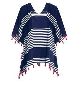 Sunflair - Romantic Dreamers Navy White Stripe Poncho