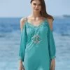 Sunflair- Turquoise Lightness Beach Shirt -Swimwear Promotion Store sunflair turquoise lightness beach shirt 12498 600