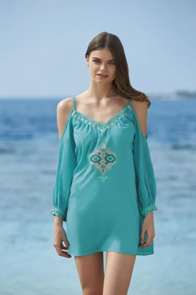 Sunflair- Turquoise Lightness Beach Shirt 3 Sunflair- Turquoise Lightness Beach Shirt